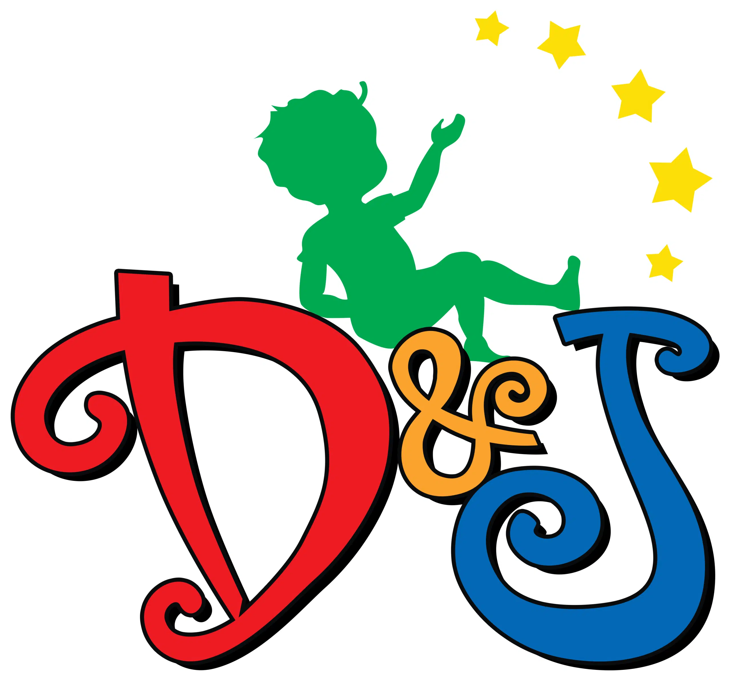DJ Logo with Stroke White