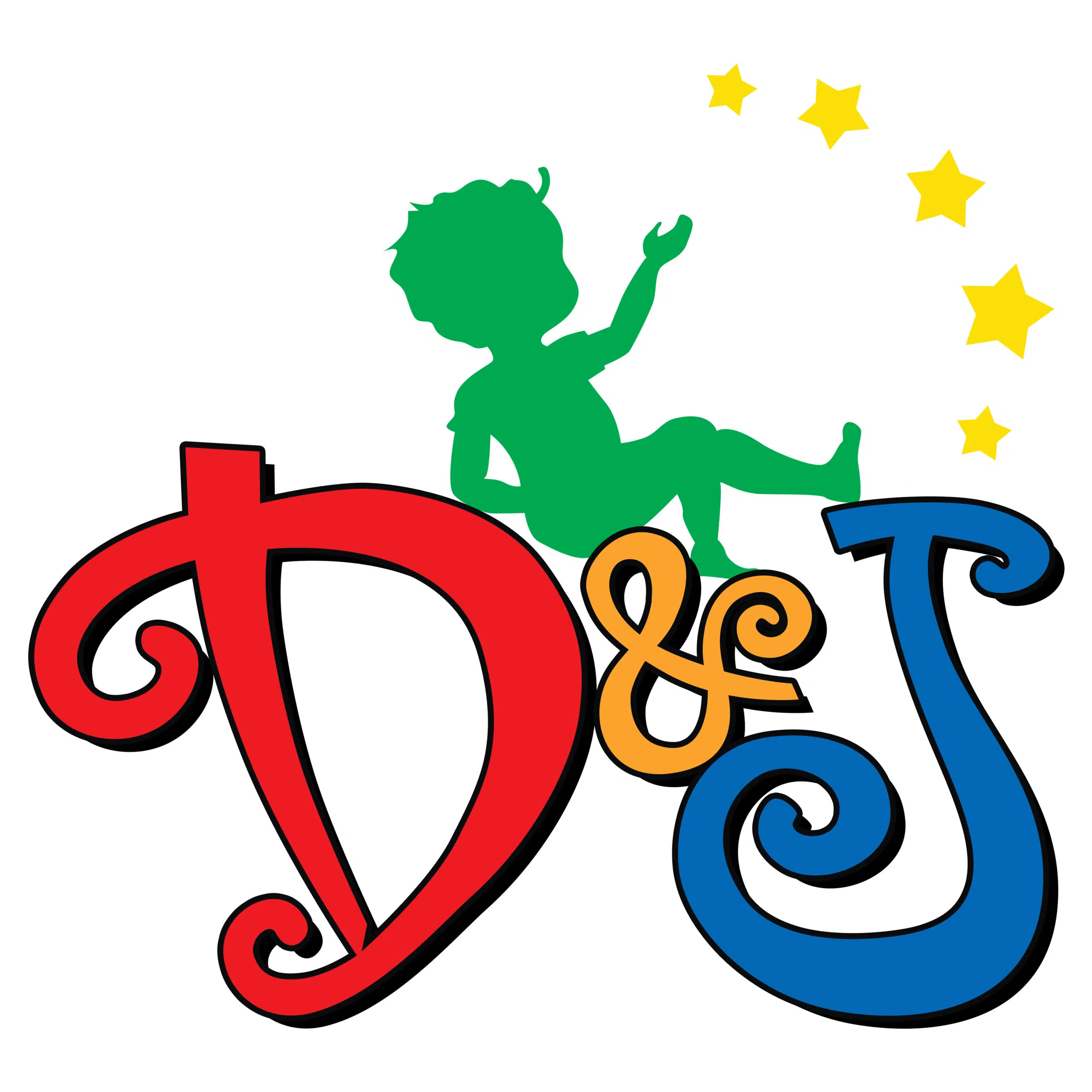 DJ Logo with Stroke White